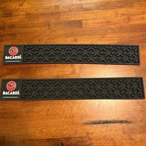 Rum Black Bat Rubber Bar Rail Spill Mat Pad 24”x3 3/4” Lot Of 2
Minor scuffs.
